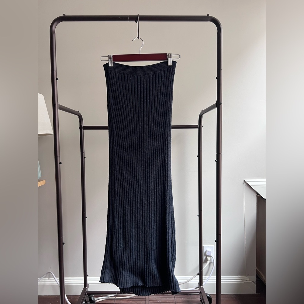 NWT Free People Sweater Maxi Skirt in Black